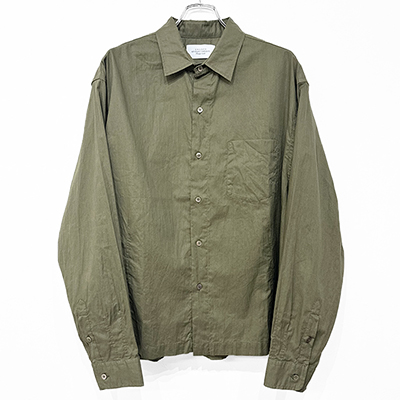 UNUSED [ US2405 (Pigment Dyeing long sleeve shirt) ] OLIVE