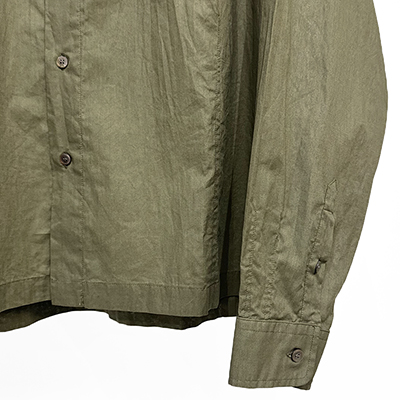 UNUSED [ US2405 (Pigment Dyeing long sleeve shirt) ] OLIVE