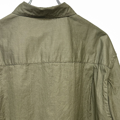 UNUSED [ US2405 (Pigment Dyeing long sleeve shirt) ] OLIVE