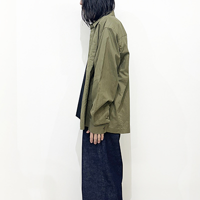 UNUSED [ US2405 (Pigment Dyeing long sleeve shirt) ] OLIVE