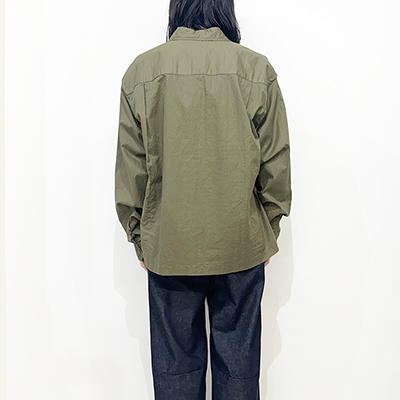 UNUSED [ US2405 (Pigment Dyeing long sleeve shirt) ] OLIVE