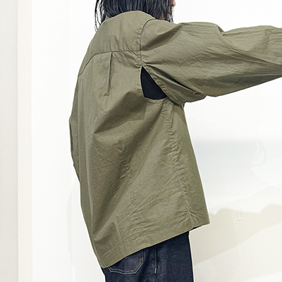 UNUSED [ US2405 (Pigment Dyeing long sleeve shirt) ] OLIVE