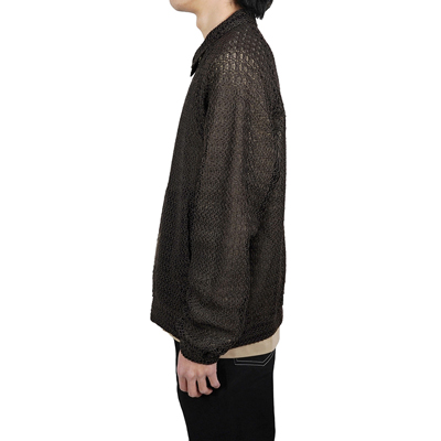 Sasquatchfabrix. [ "GOZA" MESH SPORTS JACKET ] DARK BROWN