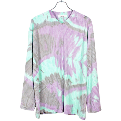 Sasquatchfabrix. [ TIE DYE FLARE L/S TOP ] GRAY GREEN