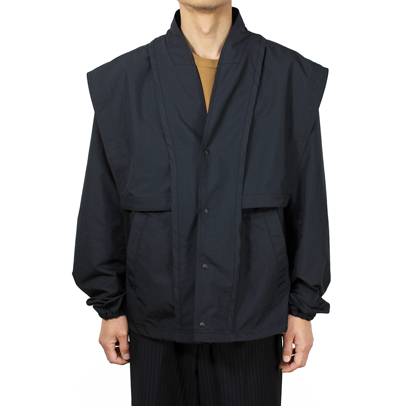 Sasquatchfabrix. [ ORIENTAL SHOULDER NYLON JACKET ] BLACK | ロイド