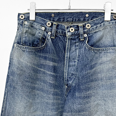 refomed [ RIGHT HANDED DENIM PANTS "USED" ] USED WASH