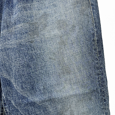 refomed [ RIGHT HANDED DENIM PANTS "USED" ] USED WASH