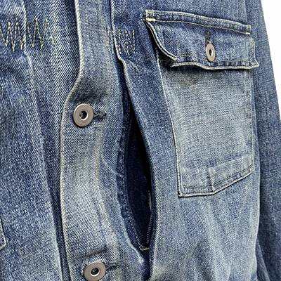 refomed [ OLD MAN DENIM JACKET "USED" ] USED WASH