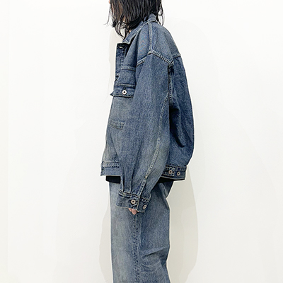 refomed [ OLD MAN DENIM JACKET "USED" ] USED WASH