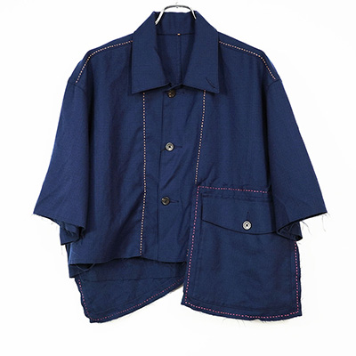 URU [ SHORT SLEEVE COVERALL JACKET ] NAVY