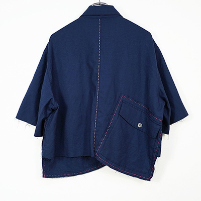 URU [ SHORT SLEEVE COVERALL JACKET ] NAVY