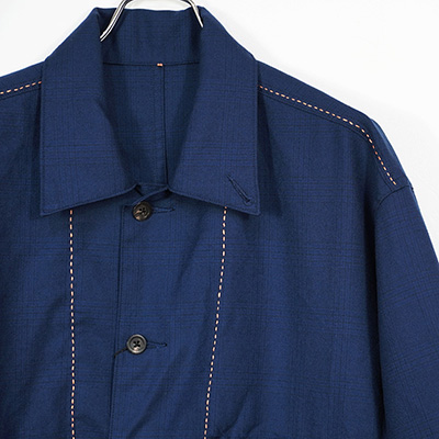 URU [ SHORT SLEEVE COVERALL JACKET ] NAVY