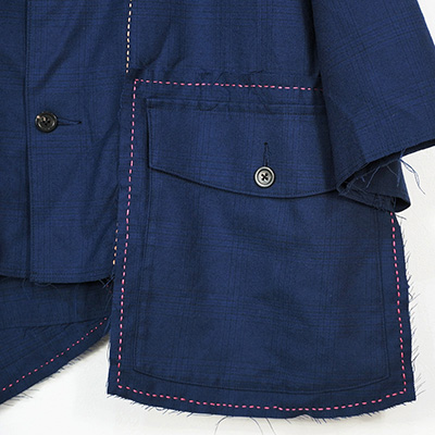 URU [ SHORT SLEEVE COVERALL JACKET ] NAVY