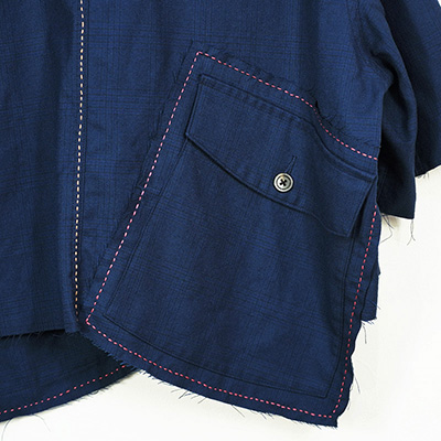 URU [ SHORT SLEEVE COVERALL JACKET ] NAVY