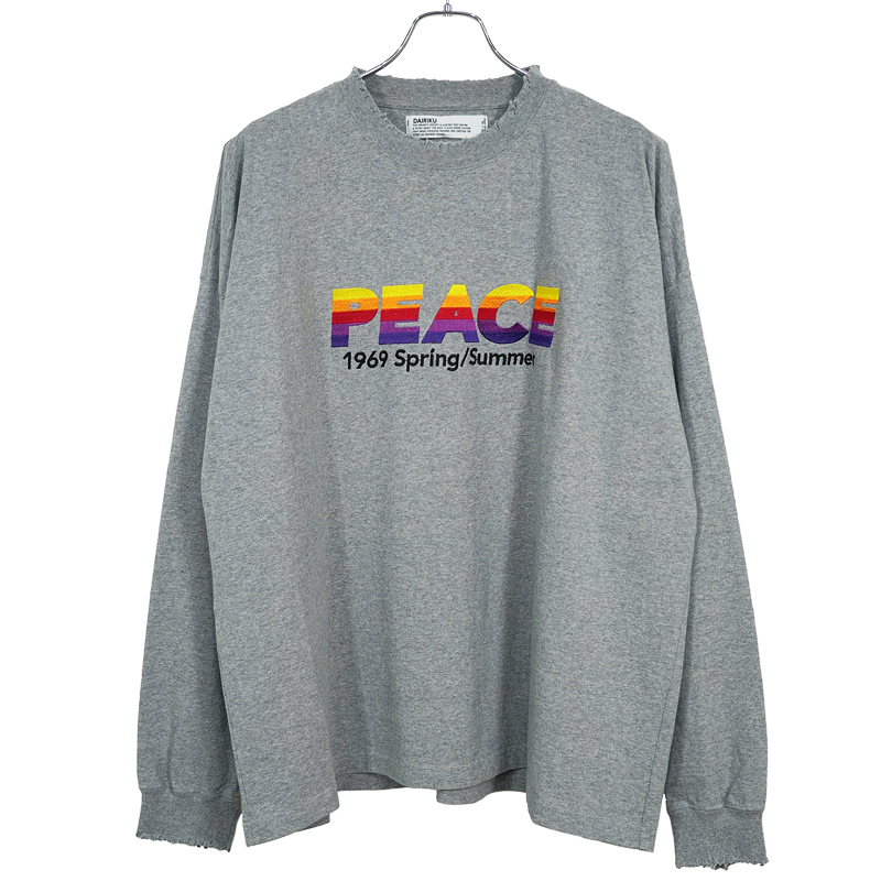 DAIRIKU/"PEACE" Vintage Long Sleeve Tee