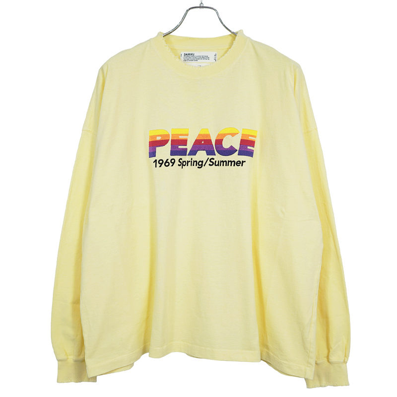 DAIRIKU/"PEACE" Vintage Long Sleeve Tee