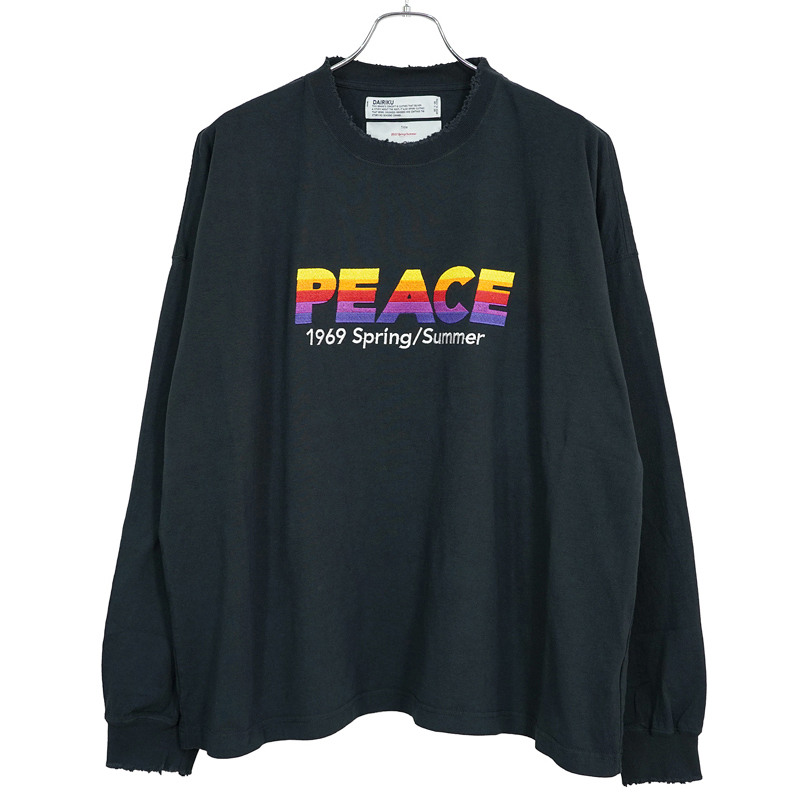 DAIRIKU/"PEACE" Vintage Long Sleeve Tee