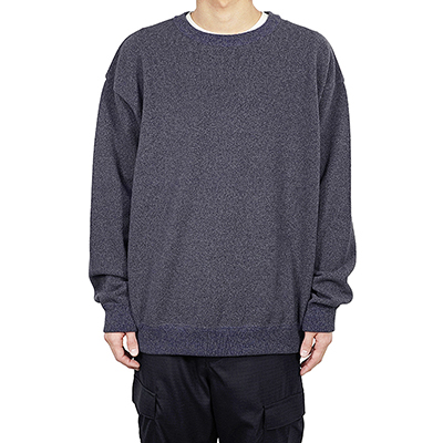 crepuscule [ Light Moss Stitch L/S Sweat ] INDIGO