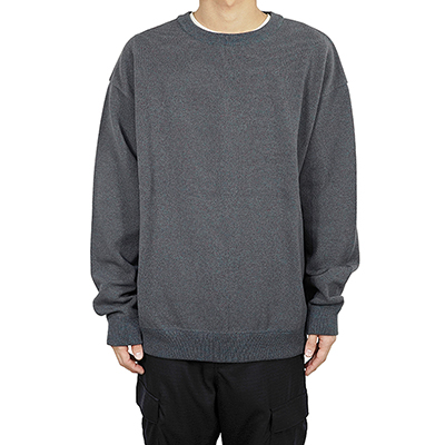 crepuscule [ Light Moss Stitch L/S Sweat ] BLUE×BRICK