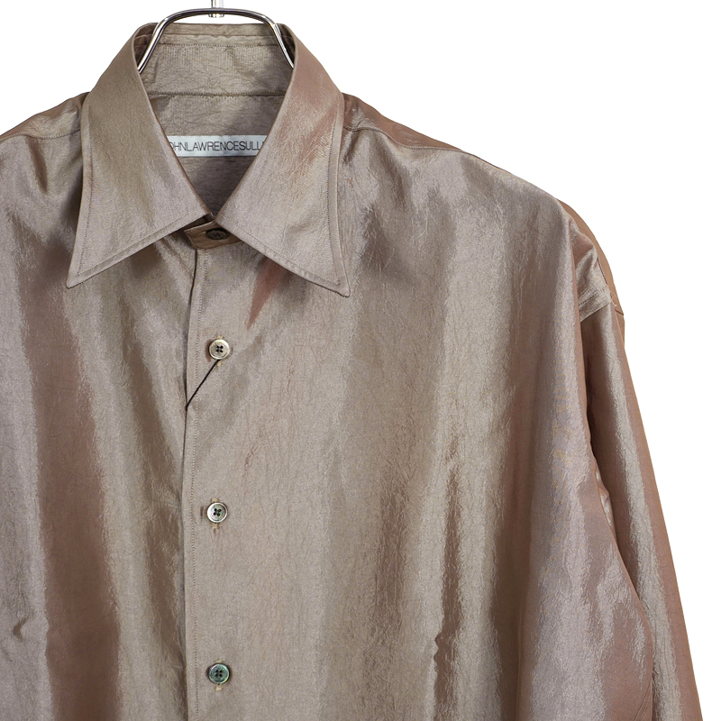 JOHN LAWRENCE SULLIVAN [ CHAMBRAY REGULAR COLLAR SHIRT ] BEIGE