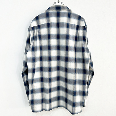 URU [ COTTON MODAL OPEN COLLAR L/S SHIRTS ] BLUE