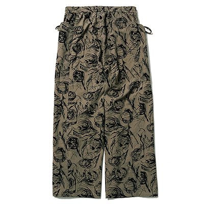 Sasquatchfabrix. [ FLOWER SKETCH SLEEPING PANTS ] BROWN