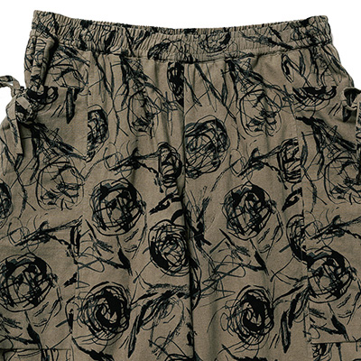 Sasquatchfabrix. [ FLOWER SKETCH SLEEPING PANTS ] BROWN