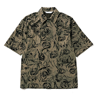 Sasquatchfabrix. [ FLOWER SKETCH H/S SLEEPING SHIRT ] BROWN