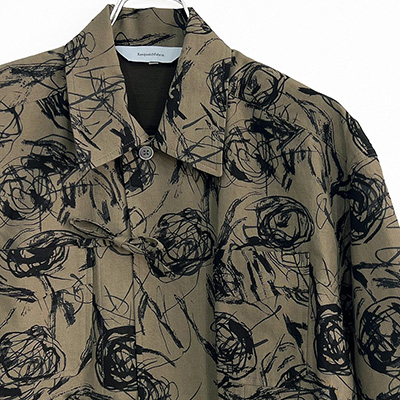 Sasquatchfabrix. [ FLOWER SKETCH H/S SLEEPING SHIRT ] BROWN