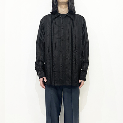 URU [ CUPRA REGULAR COLLAR L/S SHIRTS ] BLACK