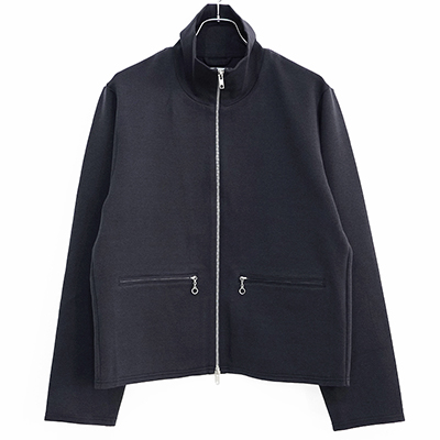 MATSUFUJI [ Melange Rib Zip Up Jacket ] NAVY