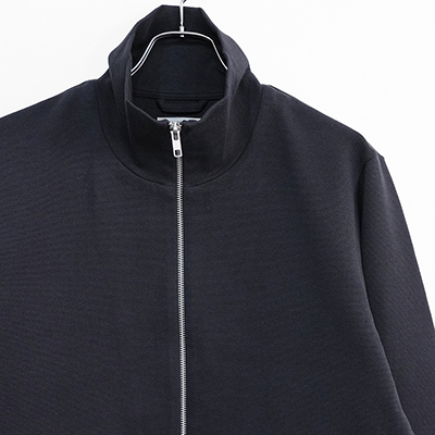 MATSUFUJI [ Melange Rib Zip Up Jacket ] NAVY