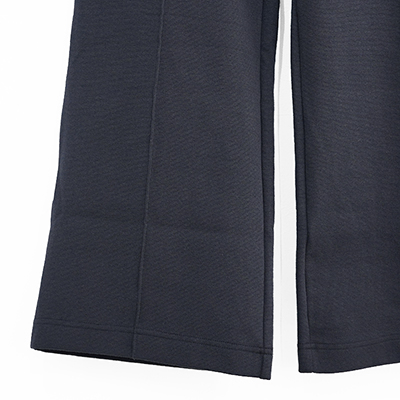 MATSUFUJI [ Melange Rib Semi-flare Trousers ] NAVY