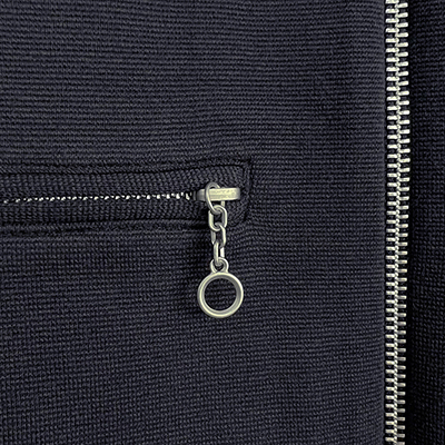 MATSUFUJI [ Melange Rib Zip Up Jacket ] NAVY