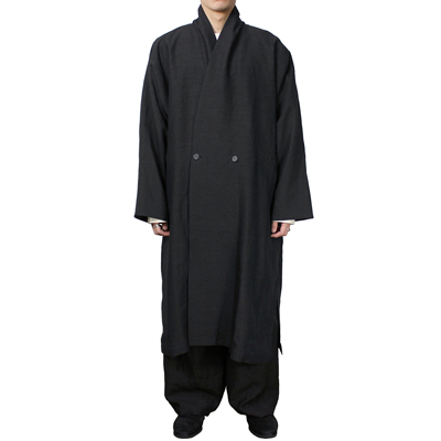 YANTOR [ Linenwool Slit Coat ] BLACK