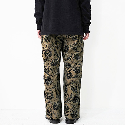 Sasquatchfabrix. [ FLOWER SKETCH SLEEPING PANTS ] BROWN