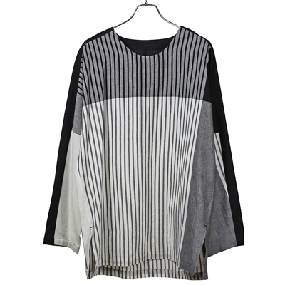 YANTOR [ Stripe KhadiCotton merge Pullover ]