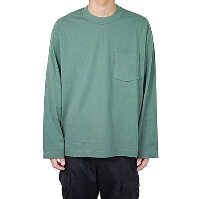 MATSUFUJI [ Long Sleeve Pocket T-shirt ] GREEN