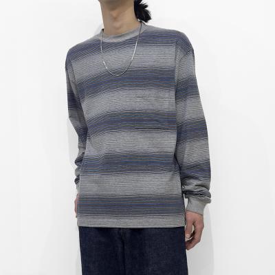 UNUSED [ US2485 (Long sleeve border T-shirt) ] GRAY×BLUE