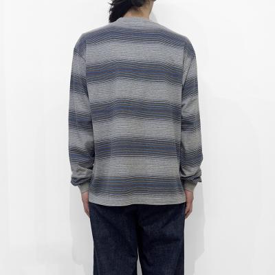 UNUSED [ US2485 (Long sleeve border T-shirt) ] GRAY×BLUE