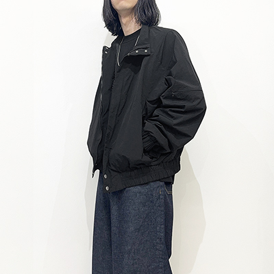 MATSUFUJI [ Stand Collar Nylon Jacket ] BLACK