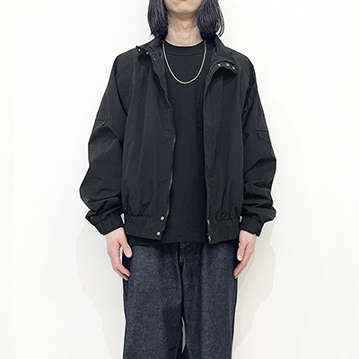 MATSUFUJI [ Stand Collar Nylon Jacket ] BLACK