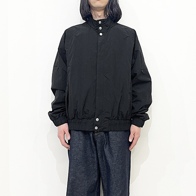 MATSUFUJI [ Stand Collar Nylon Jacket ] BLACK