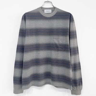 UNUSED [ US2485 (Long sleeve border T-shirt) ] GRAY×BLUE