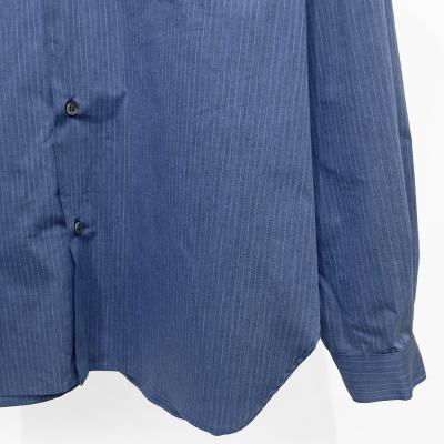 MATSUFUJI [ Pinstripes Utility Shirt ] DEEP BLUE