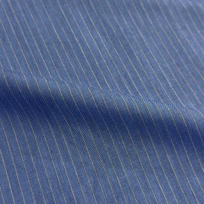 MATSUFUJI [ Pinstripes Utility Shirt ] DEEP BLUE