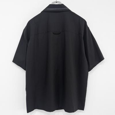 MATSUFUJI [ Open Collar Twill Shirt ] BLACK