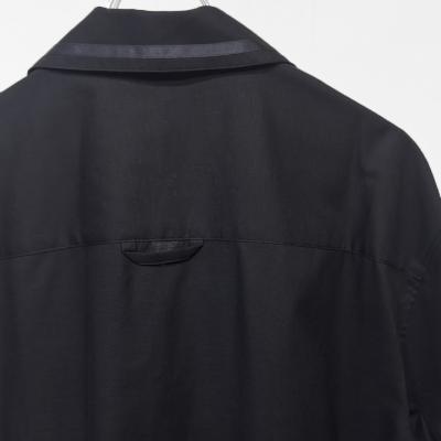 MATSUFUJI [ Open Collar Twill Shirt ] BLACK