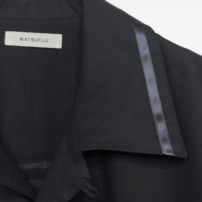 MATSUFUJI [ Open Collar Twill Shirt ] BLACK