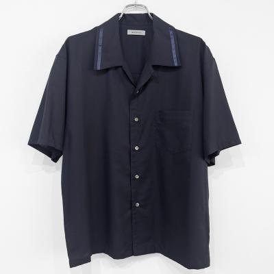MATSUFUJI [ Open Collar Twill Shirt ] NAVY